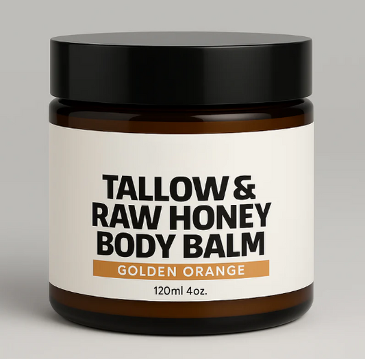 Tallow & Raw Honey Body Balm (Golden Orange Scent)
